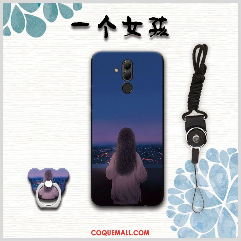 Étui Huawei Mate 20 Lite Noir Tout Compris Charmant, Coque Huawei Mate 20 Lite Incassable Fluide Doux