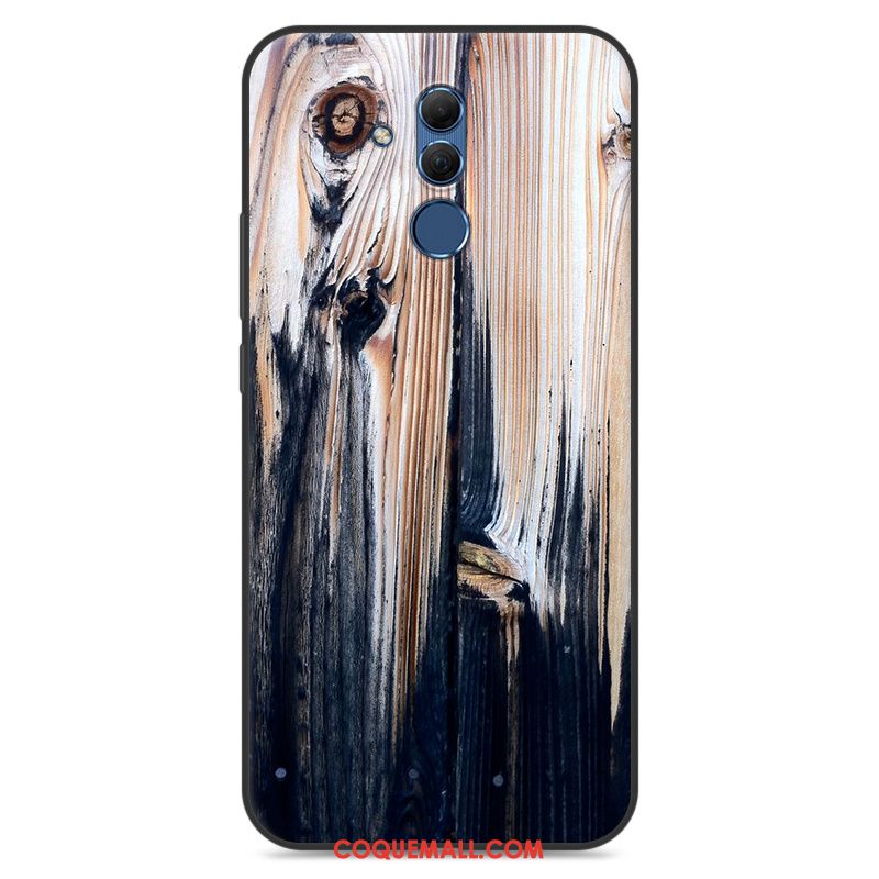 Étui Huawei Mate 20 Lite Personnalité Fluide Doux Créatif, Coque Huawei Mate 20 Lite Blanc Peinture