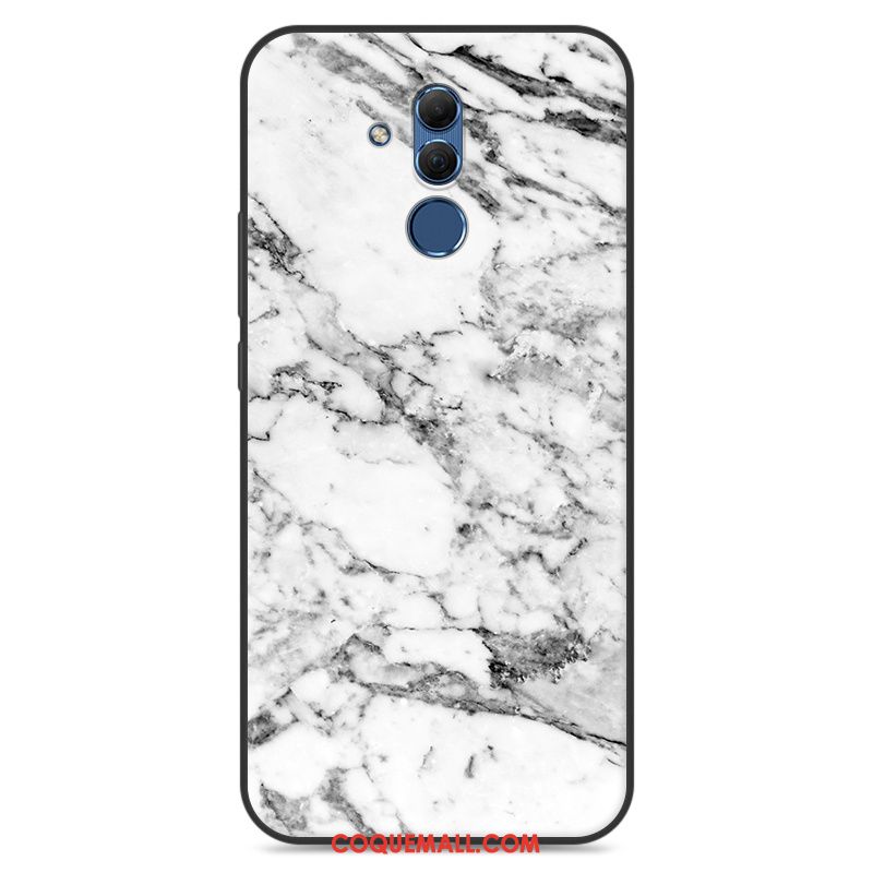 Étui Huawei Mate 20 Lite Personnalité Fluide Doux Créatif, Coque Huawei Mate 20 Lite Blanc Peinture