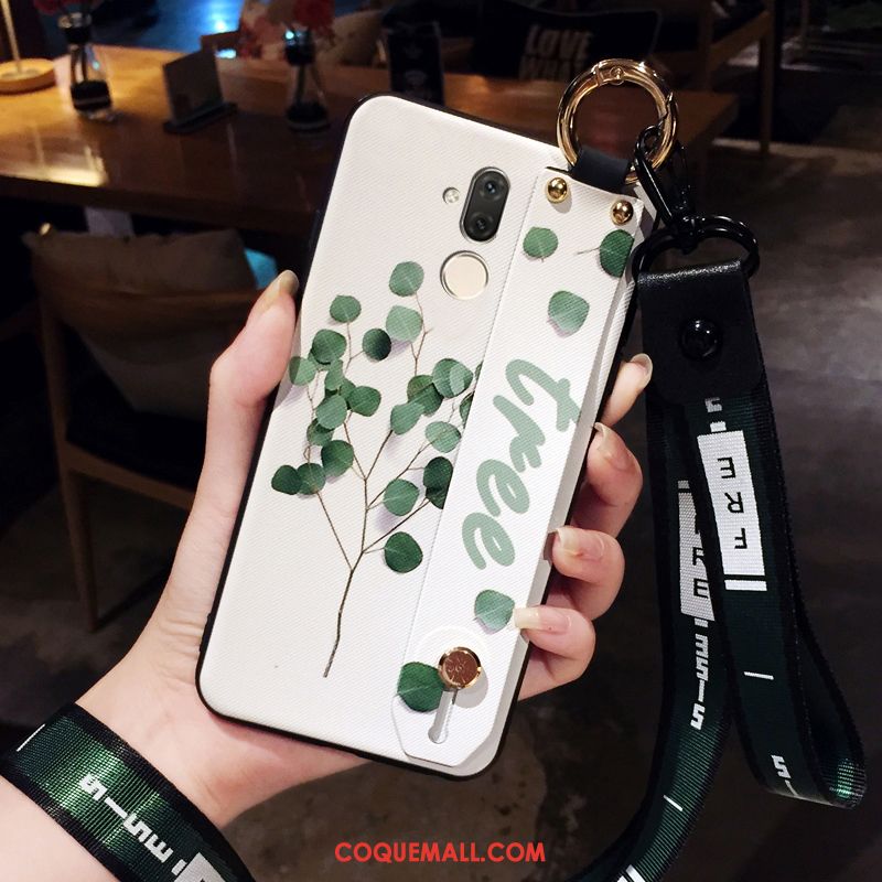 Étui Huawei Mate 20 Lite Petit Frais Mode, Coque Huawei Mate 20 Lite Marque De Tendance Blanc