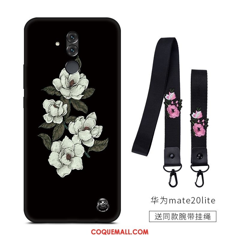 Étui Huawei Mate 20 Lite Protection Créatif Téléphone Portable, Coque Huawei Mate 20 Lite Incassable Délavé En Daim Beige