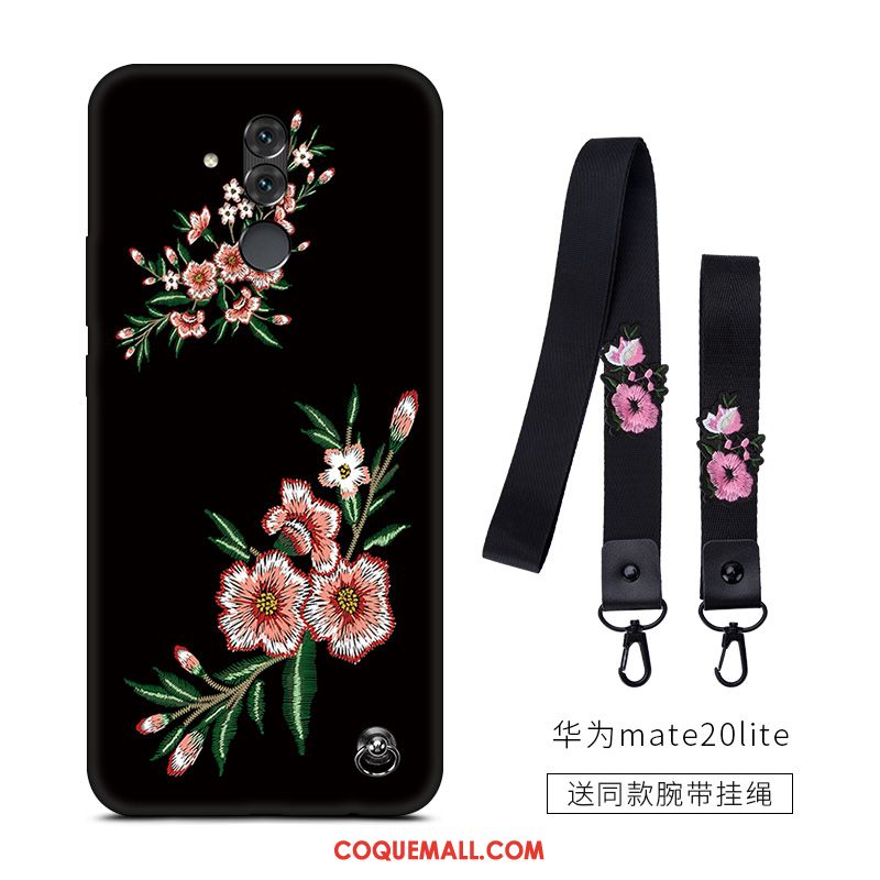 Étui Huawei Mate 20 Lite Protection Créatif Téléphone Portable, Coque Huawei Mate 20 Lite Incassable Délavé En Daim Beige