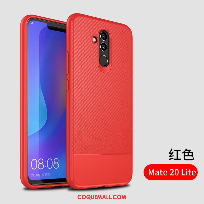 Étui Huawei Mate 20 Lite Protection Rouge Téléphone Portable, Coque Huawei Mate 20 Lite Modèle Fleurie Tout Compris