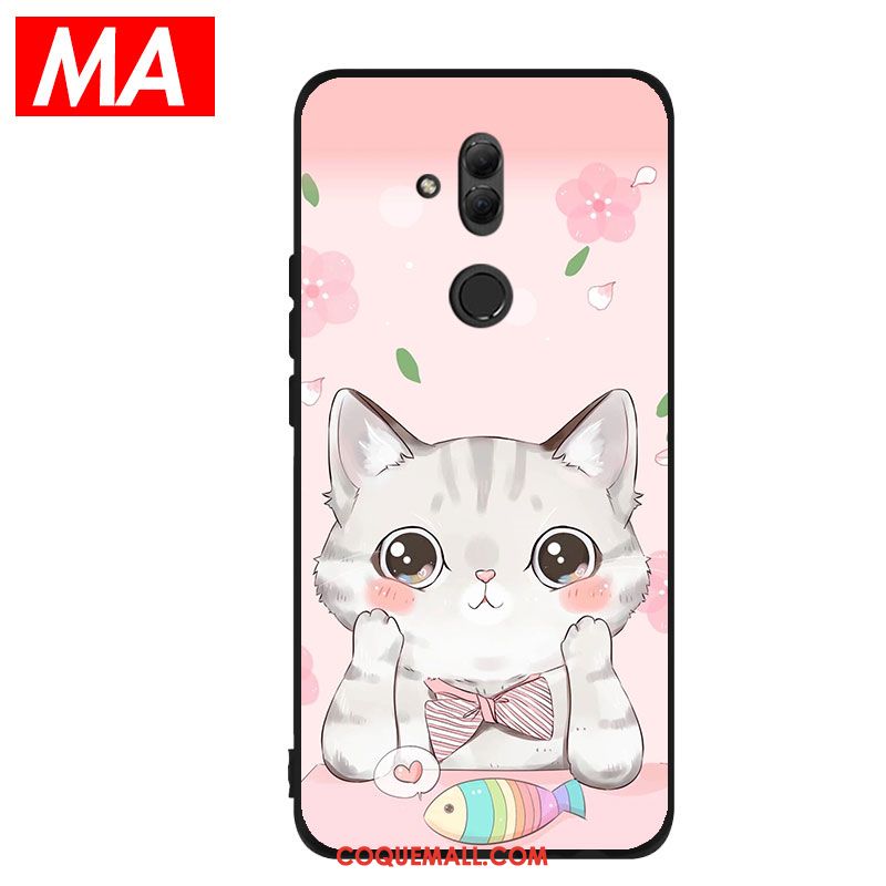 Étui Huawei Mate 20 Lite Rose Protection Téléphone Portable, Coque Huawei Mate 20 Lite Mignonne Silicone