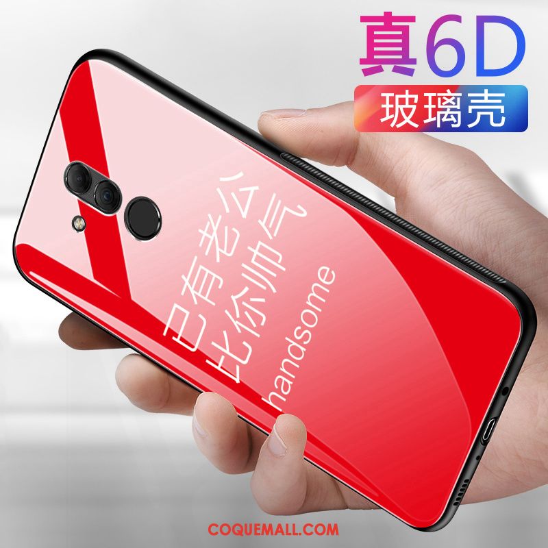 Étui Huawei Mate 20 Lite Tout Compris Tendance Rouge, Coque Huawei Mate 20 Lite Verre Protection