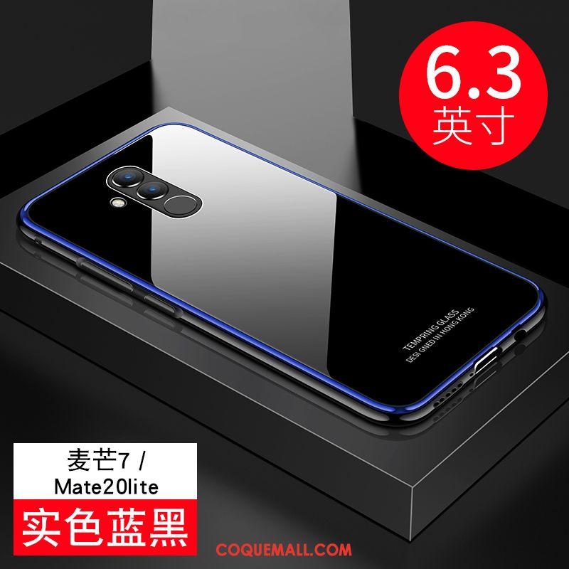 Étui Huawei Mate 20 Lite Téléphone Portable Border Incassable, Coque Huawei Mate 20 Lite Tout Compris Métal