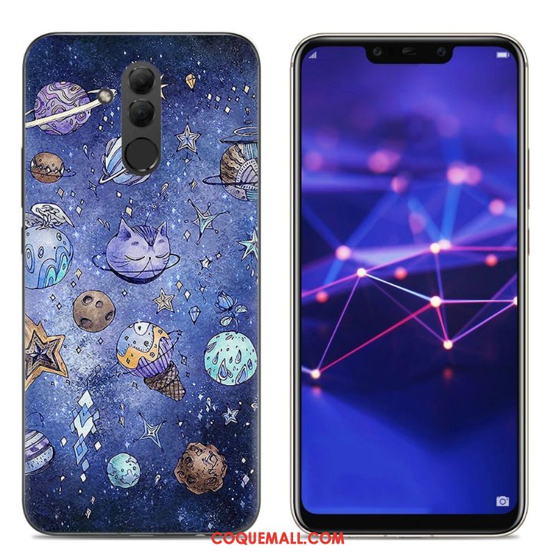 Étui Huawei Mate 20 Lite Téléphone Portable Silicone Créatif, Coque Huawei Mate 20 Lite Gris Transparent