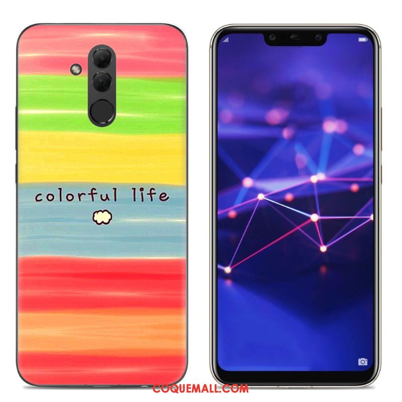 Étui Huawei Mate 20 Lite Téléphone Portable Silicone Créatif, Coque Huawei Mate 20 Lite Gris Transparent