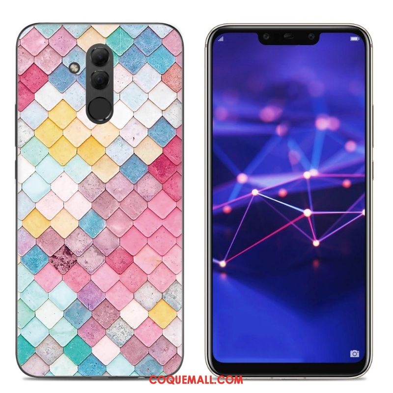 Étui Huawei Mate 20 Lite Téléphone Portable Silicone Créatif, Coque Huawei Mate 20 Lite Gris Transparent