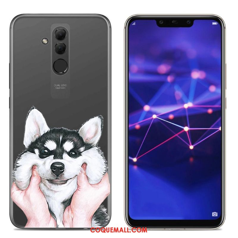 Étui Huawei Mate 20 Lite Téléphone Portable Silicone Créatif, Coque Huawei Mate 20 Lite Gris Transparent