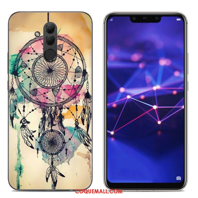 Étui Huawei Mate 20 Lite Téléphone Portable Silicone Créatif, Coque Huawei Mate 20 Lite Gris Transparent