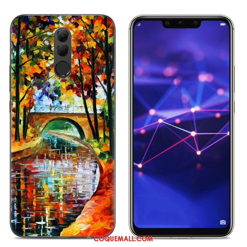 Étui Huawei Mate 20 Lite Téléphone Portable Silicone Créatif, Coque Huawei Mate 20 Lite Gris Transparent