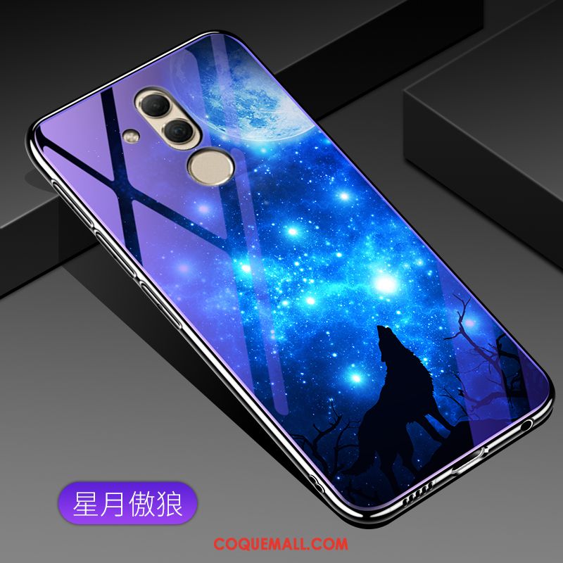 Étui Huawei Mate 20 Lite Violet Verre Tendance, Coque Huawei Mate 20 Lite Incassable Protection