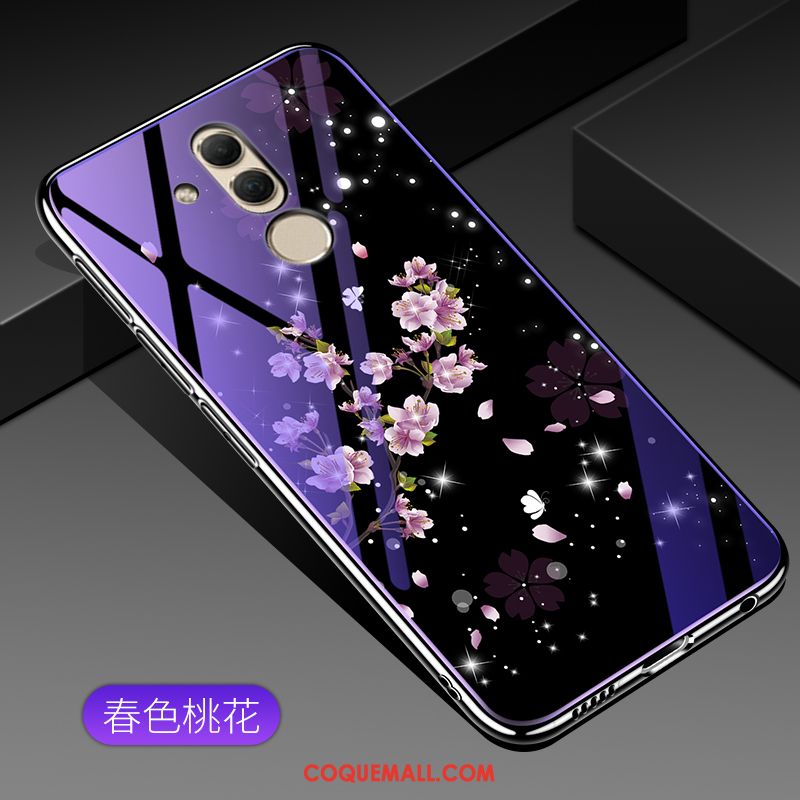 Étui Huawei Mate 20 Lite Violet Verre Tendance, Coque Huawei Mate 20 Lite Incassable Protection