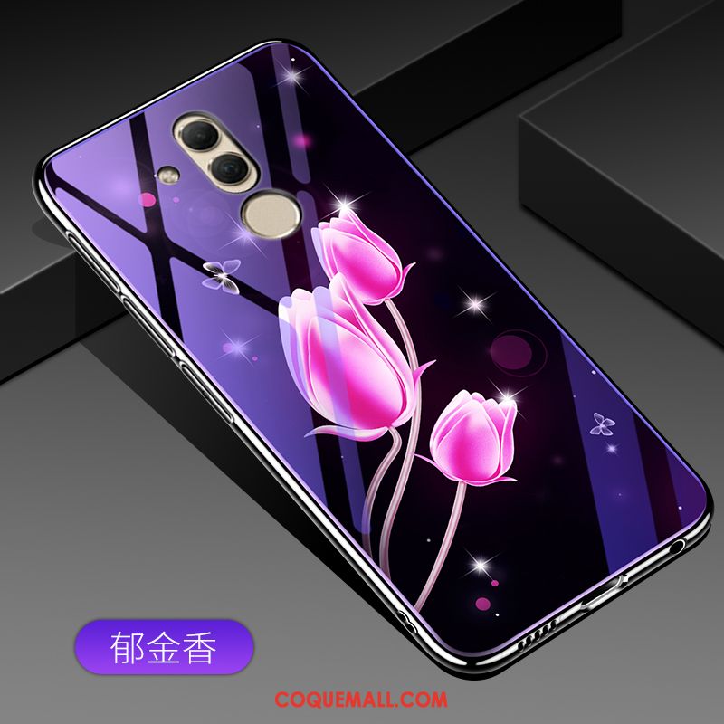 Étui Huawei Mate 20 Lite Violet Verre Tendance, Coque Huawei Mate 20 Lite Incassable Protection