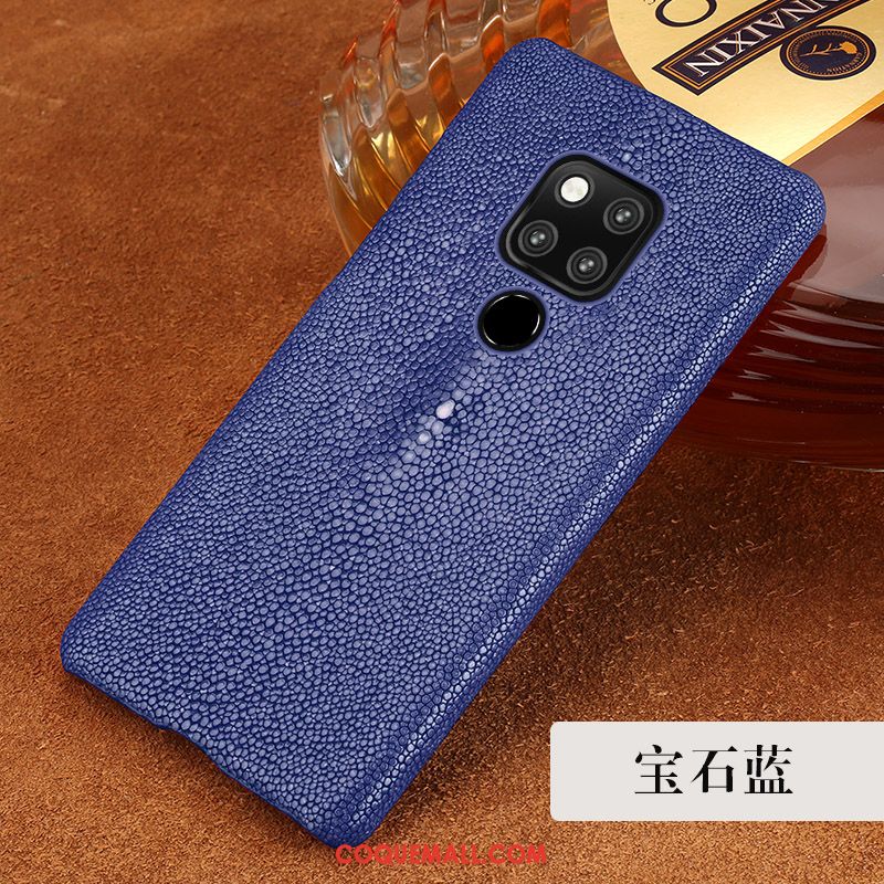 Étui Huawei Mate 20 Luxe Cuir Véritable Rouge, Coque Huawei Mate 20 Créatif Qualité