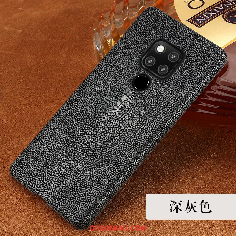 Étui Huawei Mate 20 Luxe Cuir Véritable Rouge, Coque Huawei Mate 20 Créatif Qualité