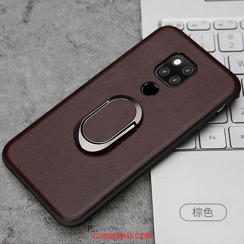 Étui Huawei Mate 20 Luxe Luxe Business, Coque Huawei Mate 20 Magnétisme Cuir Véritable