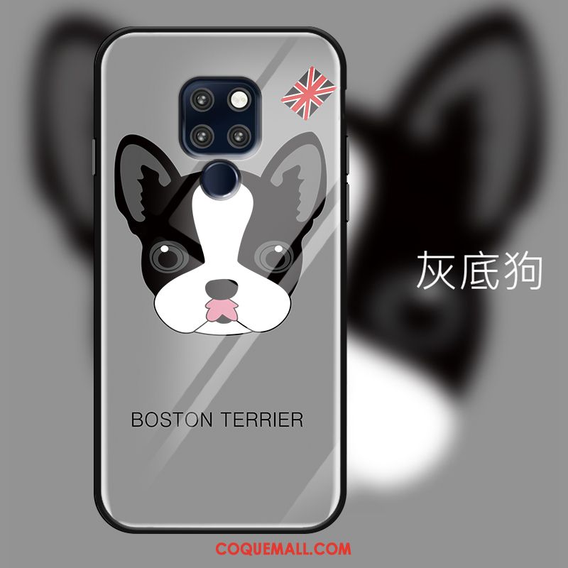 Étui Huawei Mate 20 Miroir Téléphone Portable Rose, Coque Huawei Mate 20 Chiens Créatif