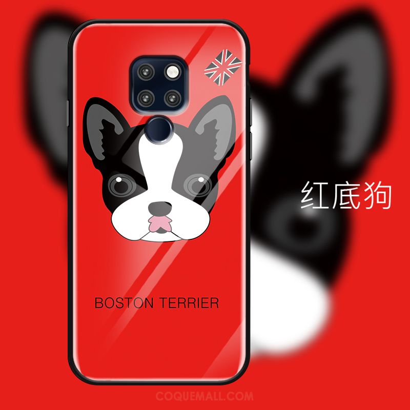 Étui Huawei Mate 20 Miroir Téléphone Portable Rose, Coque Huawei Mate 20 Chiens Créatif