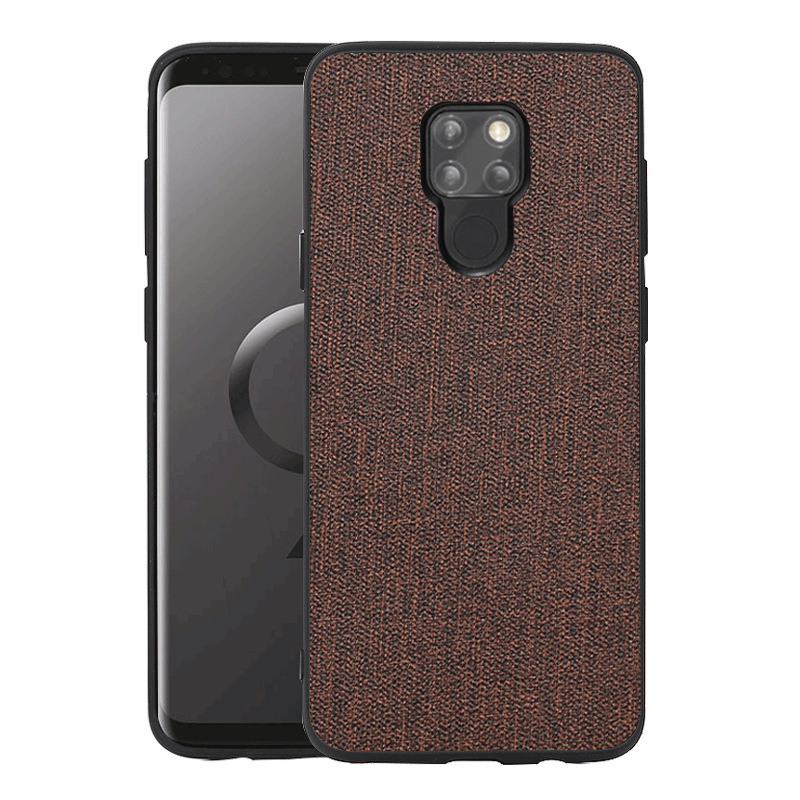 Étui Huawei Mate 20 Modèle Fleurie Couvercle Arrière Lin, Coque Huawei Mate 20 Protection Téléphone Portable Braun