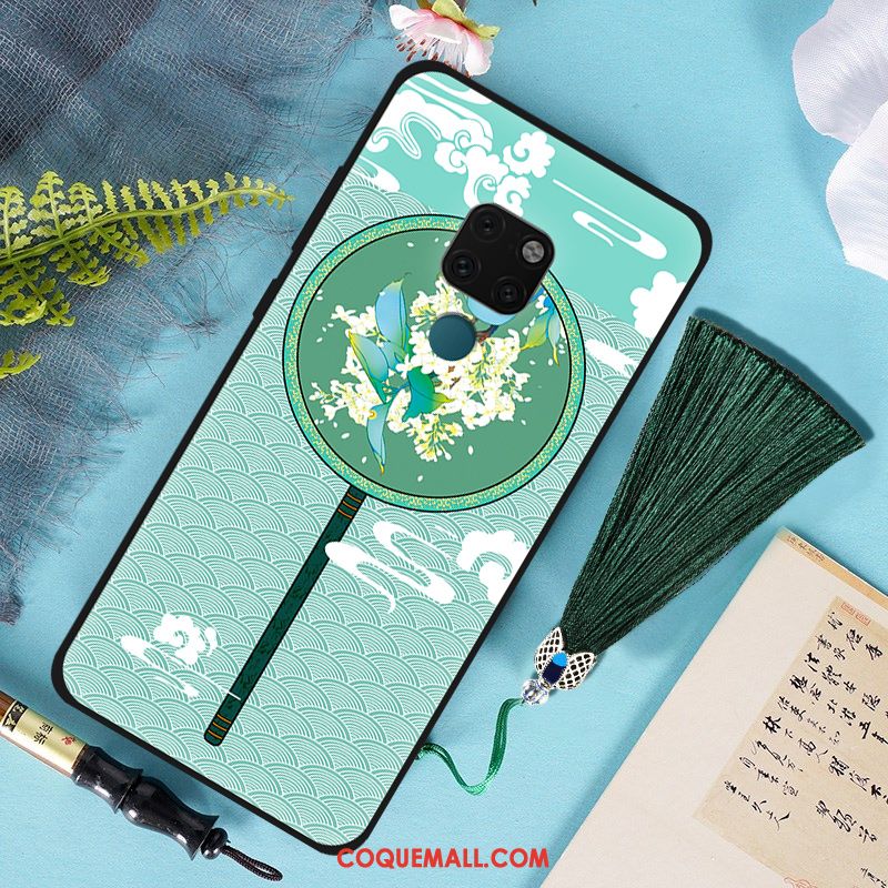 Étui Huawei Mate 20 Palais Vert À Franges, Coque Huawei Mate 20 Tout Compris Téléphone Portable