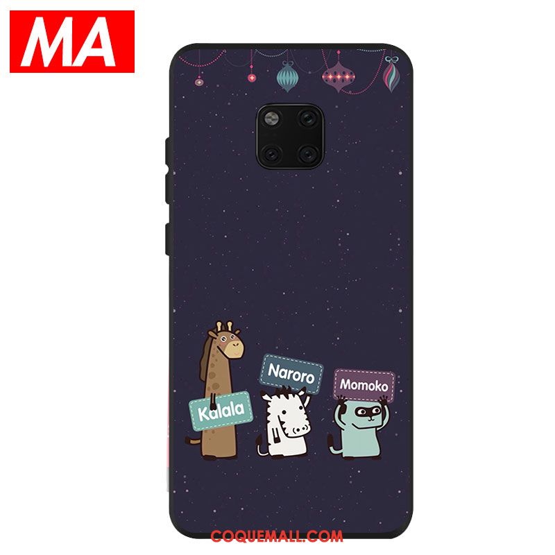 Étui Huawei Mate 20 Pro Charmant Dessin Animé Abstrait, Coque Huawei Mate 20 Pro Animal Téléphone Portable Braun