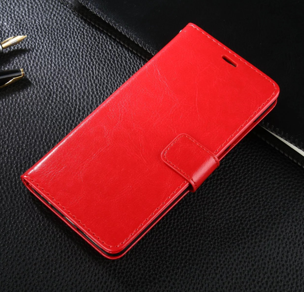 Étui Huawei Mate 20 Pro Clamshell Étui En Cuir Téléphone Portable, Coque Huawei Mate 20 Pro Carte Rouge
