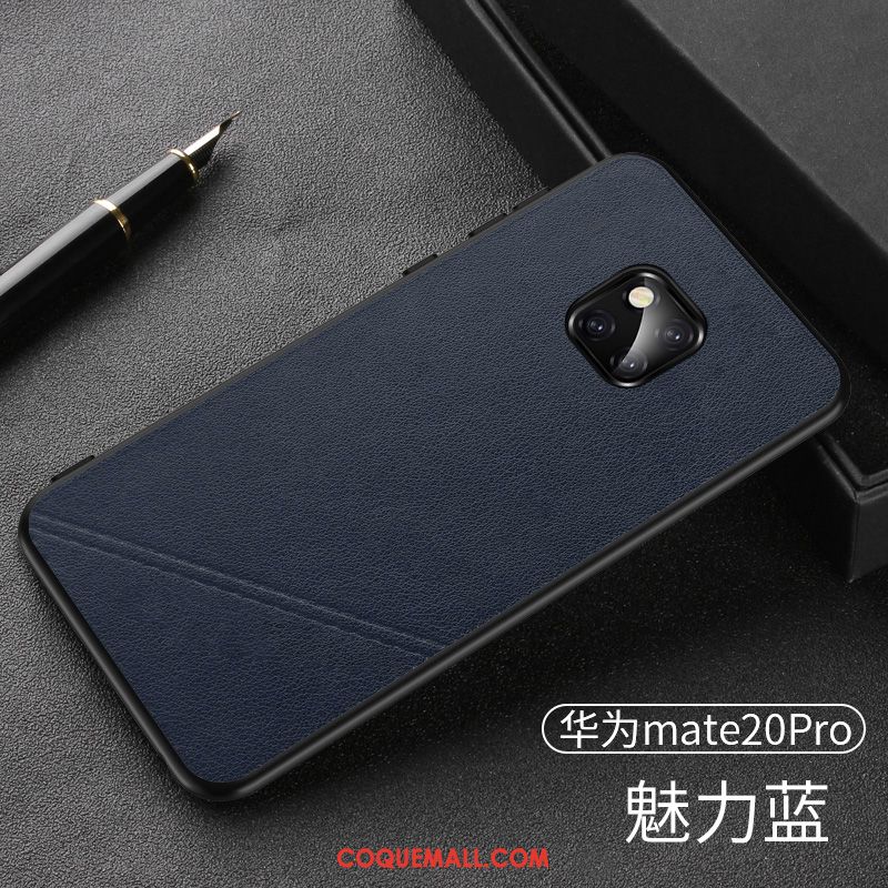 Étui Huawei Mate 20 Pro Cuir Véritable Incassable Luxe, Coque Huawei Mate 20 Pro Cuir Qualité