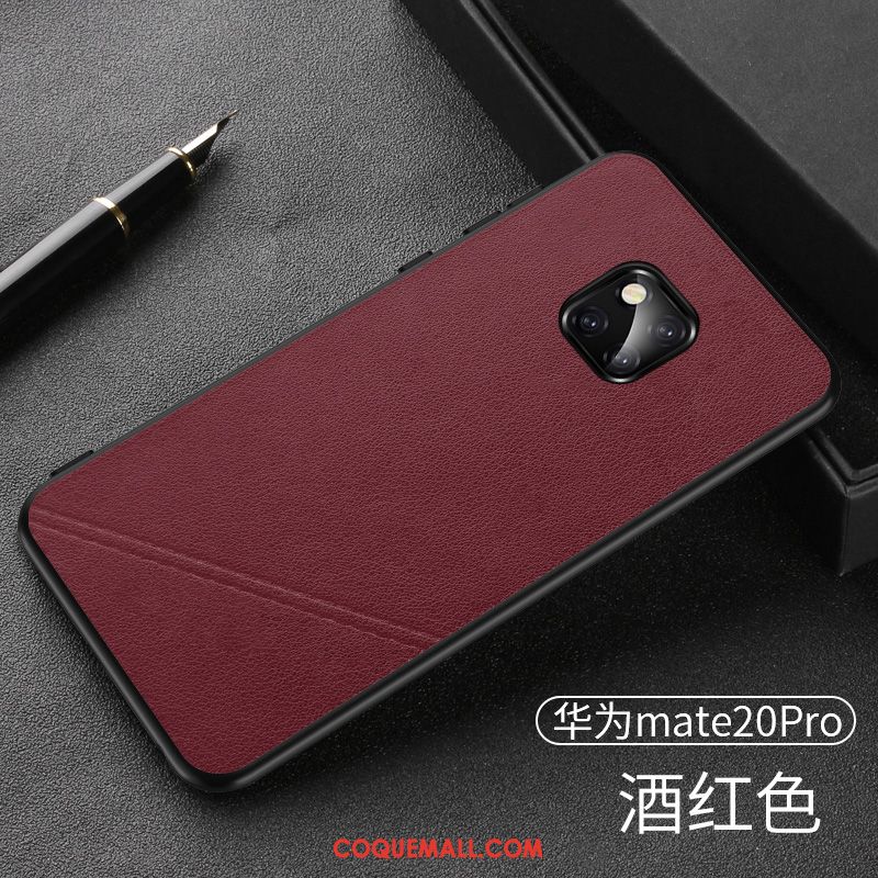 Étui Huawei Mate 20 Pro Cuir Véritable Incassable Luxe, Coque Huawei Mate 20 Pro Cuir Qualité