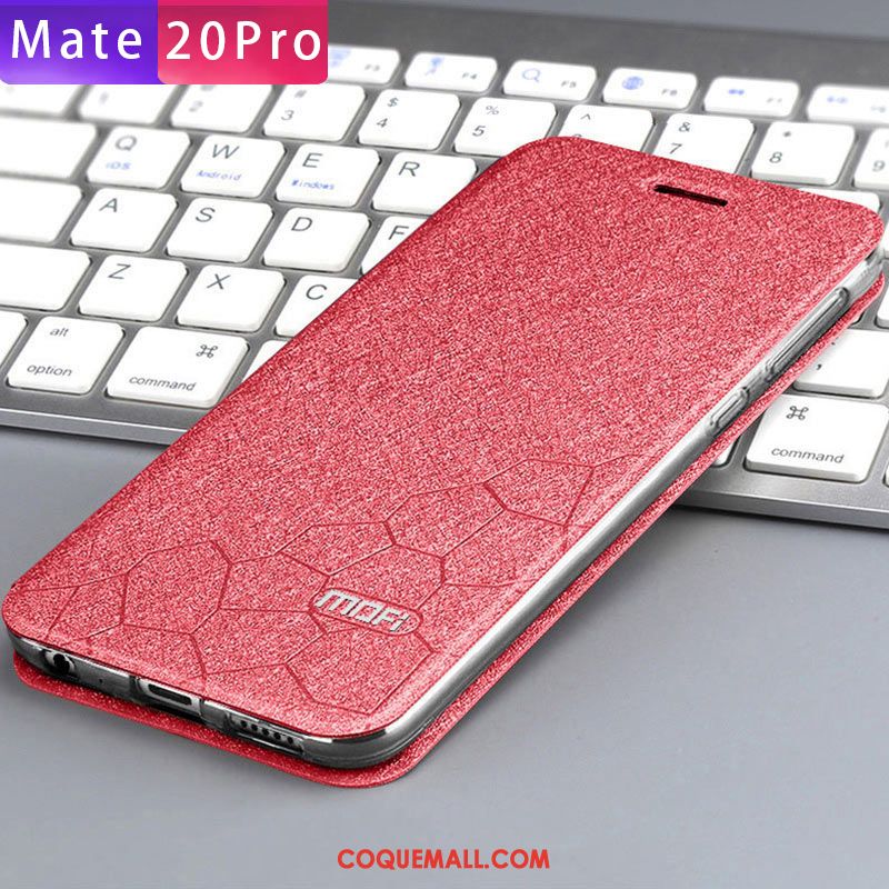 Étui Huawei Mate 20 Pro Délavé En Daim Protection Clamshell, Coque Huawei Mate 20 Pro Tout Compris Silicone