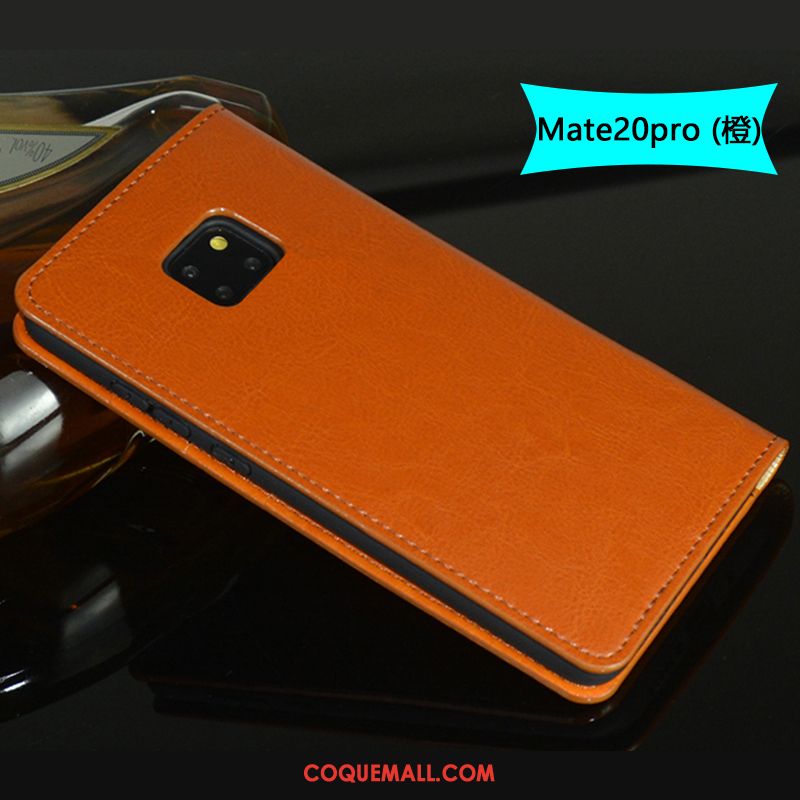 Étui Huawei Mate 20 Pro Incassable Business Orange, Coque Huawei Mate 20 Pro Tout Compris Or