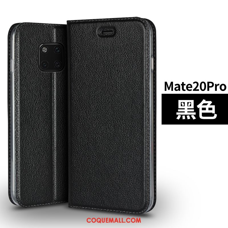 Étui Huawei Mate 20 Pro Incassable Cuir Téléphone Portable, Coque Huawei Mate 20 Pro Tout Compris Tendance Braun