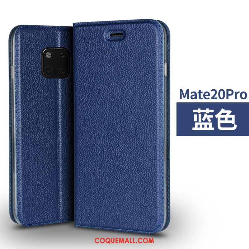 Étui Huawei Mate 20 Pro Incassable Cuir Téléphone Portable, Coque Huawei Mate 20 Pro Tout Compris Tendance Braun