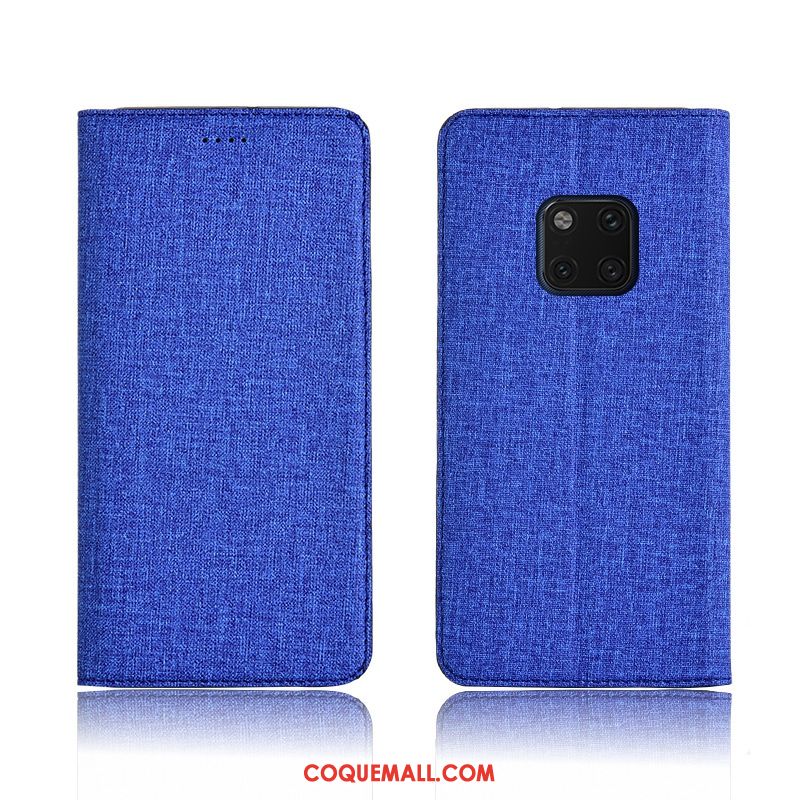 Étui Huawei Mate 20 Pro Nouveau Lin Étui En Cuir, Coque Huawei Mate 20 Pro Fluide Doux Incassable Braun