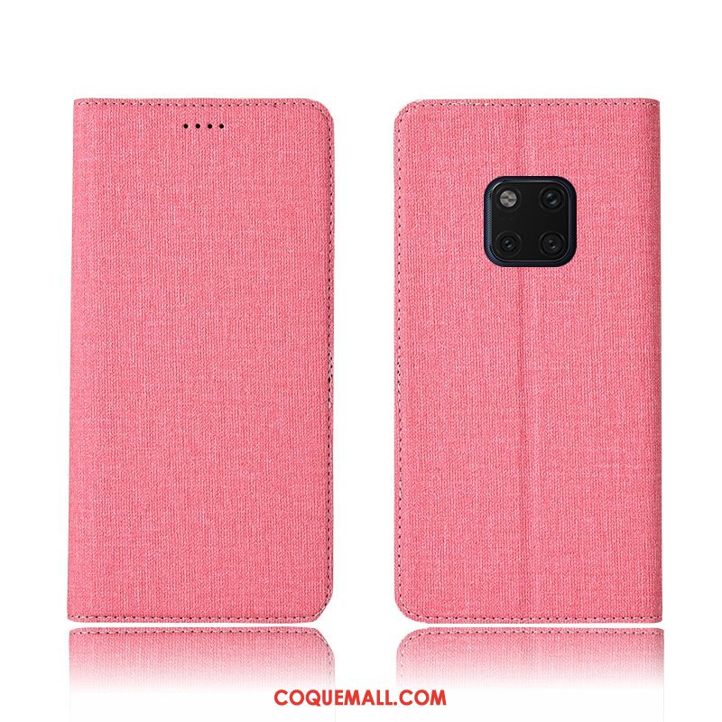 Étui Huawei Mate 20 Pro Nouveau Lin Étui En Cuir, Coque Huawei Mate 20 Pro Fluide Doux Incassable Braun