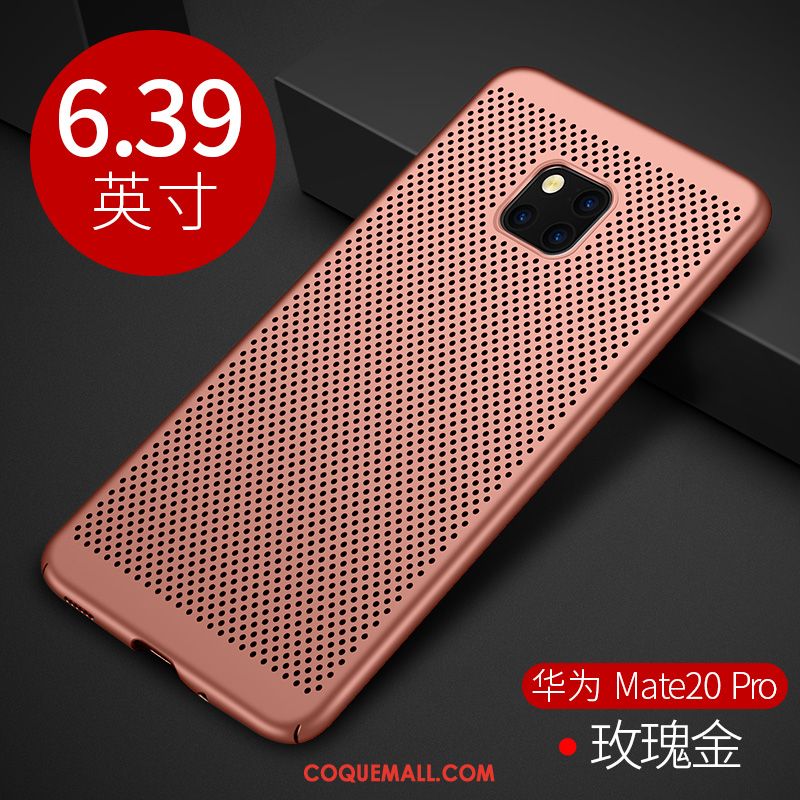 Étui Huawei Mate 20 Pro Nouveau Rouge Respirant, Coque Huawei Mate 20 Pro Délavé En Daim Refroidissement