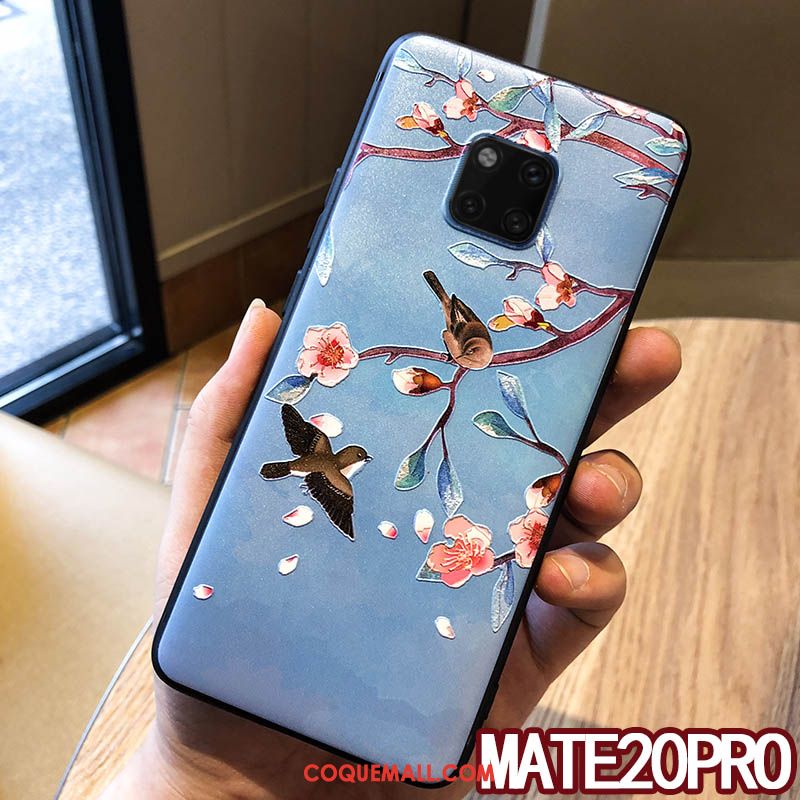 Étui Huawei Mate 20 Pro Personnalité Floral Téléphone Portable, Coque Huawei Mate 20 Pro Cou Suspendu Ornements Suspendus