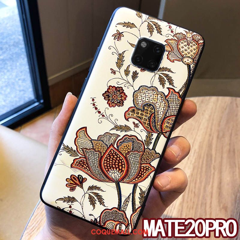 Étui Huawei Mate 20 Pro Personnalité Floral Téléphone Portable, Coque Huawei Mate 20 Pro Cou Suspendu Ornements Suspendus