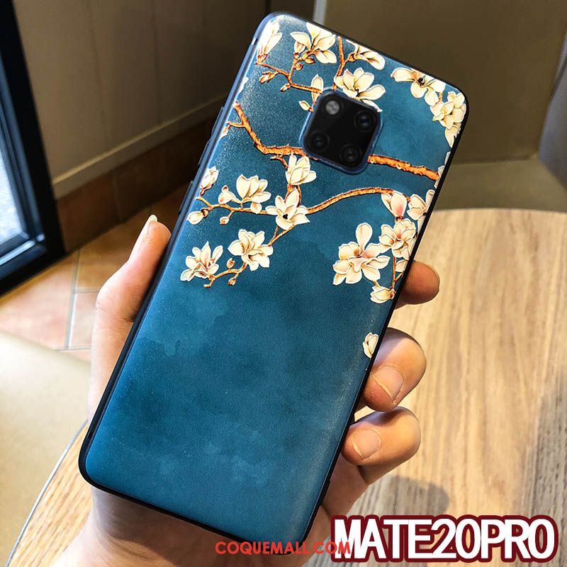Étui Huawei Mate 20 Pro Personnalité Floral Téléphone Portable, Coque Huawei Mate 20 Pro Cou Suspendu Ornements Suspendus