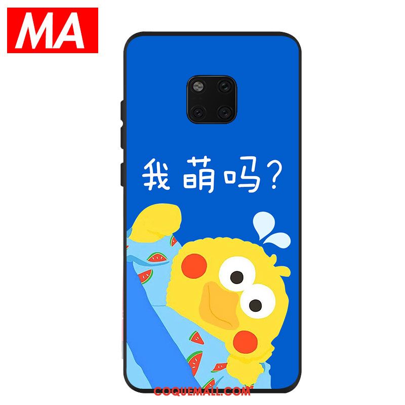 Étui Huawei Mate 20 Pro Protection Bleu Charmant, Coque Huawei Mate 20 Pro Fluide Doux Silicone