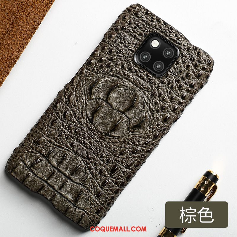 Étui Huawei Mate 20 Pro Protection Crocodile Étui En Cuir, Coque Huawei Mate 20 Pro Business Créatif