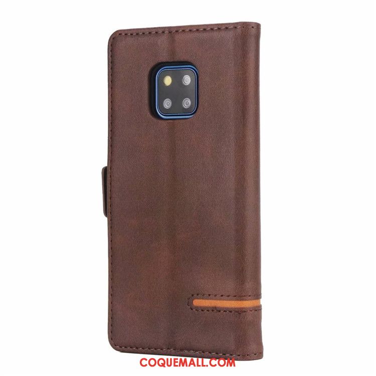 Étui Huawei Mate 20 Pro Tout Compris Étui En Cuir Simple, Coque Huawei Mate 20 Pro Incassable Bleu Marin