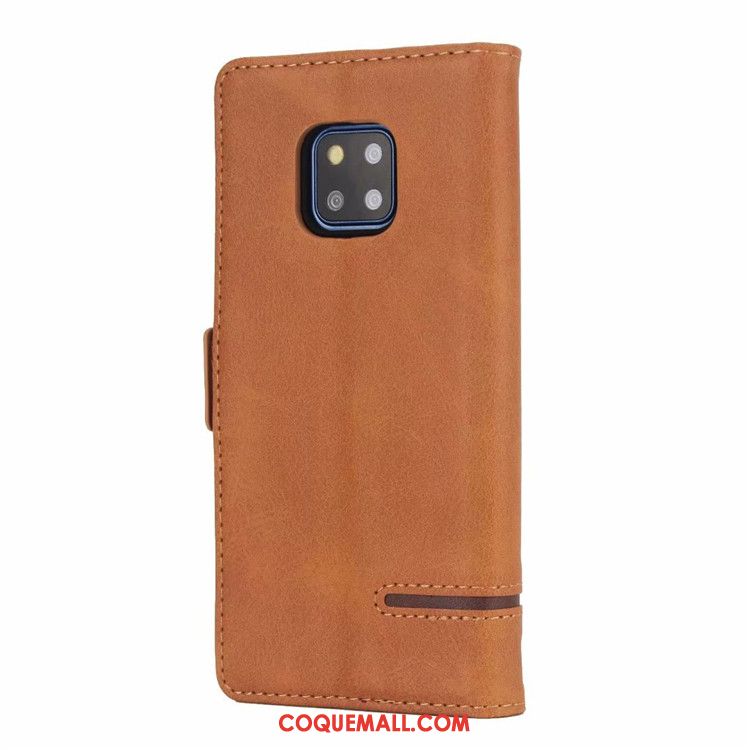 Étui Huawei Mate 20 Pro Tout Compris Étui En Cuir Simple, Coque Huawei Mate 20 Pro Incassable Bleu Marin