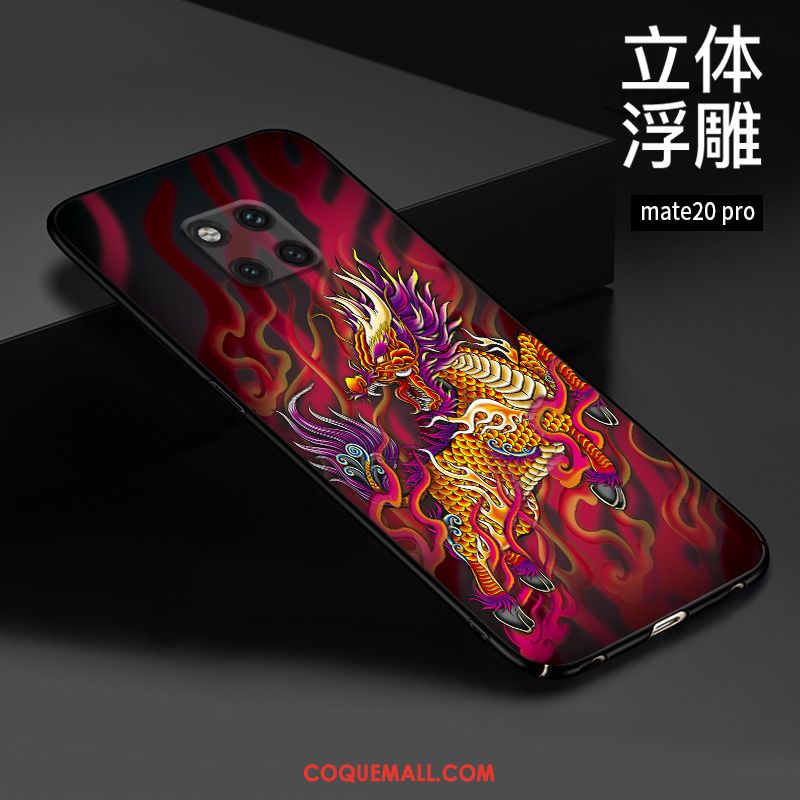 Étui Huawei Mate 20 Pro Téléphone Portable Gaufrage Style Chinois, Coque Huawei Mate 20 Pro Protection Personnalisé