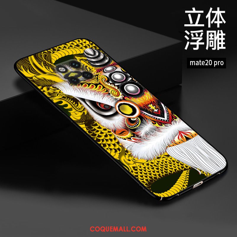 Étui Huawei Mate 20 Pro Téléphone Portable Gaufrage Style Chinois, Coque Huawei Mate 20 Pro Protection Personnalisé