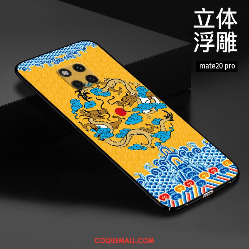 Étui Huawei Mate 20 Pro Téléphone Portable Gaufrage Style Chinois, Coque Huawei Mate 20 Pro Protection Personnalisé