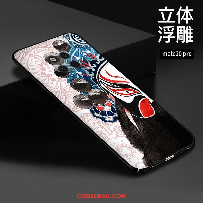 Étui Huawei Mate 20 Pro Téléphone Portable Gaufrage Style Chinois, Coque Huawei Mate 20 Pro Protection Personnalisé