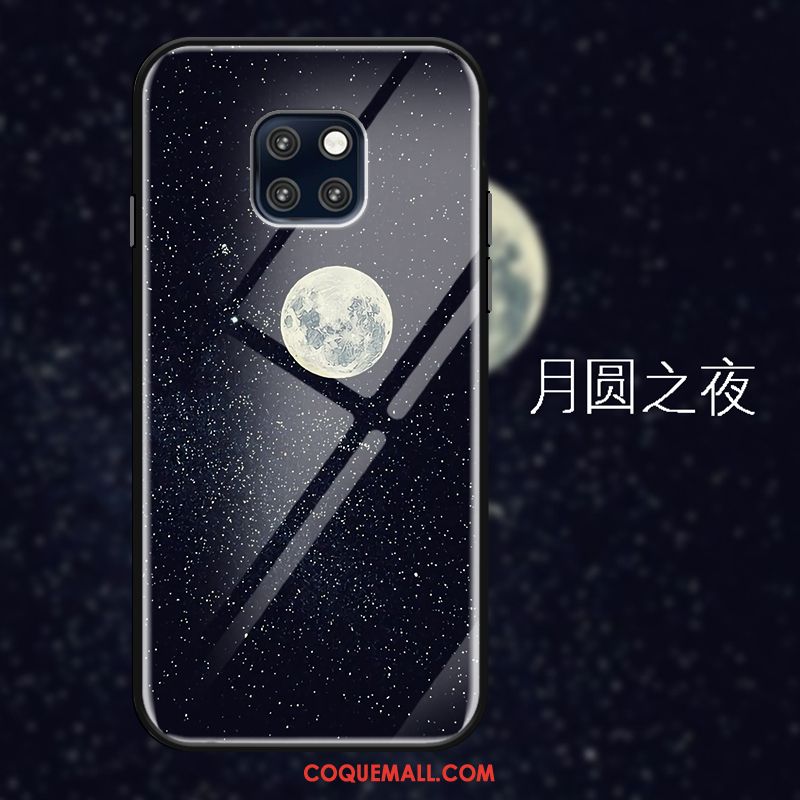 Étui Huawei Mate 20 Pro Téléphone Portable Miroir Noir, Coque Huawei Mate 20 Pro Rêver Verre