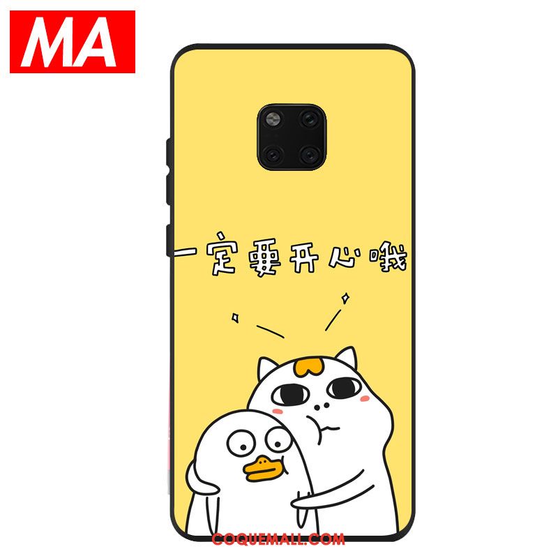 Étui Huawei Mate 20 Pro Téléphone Portable Noir Dessin Animé, Coque Huawei Mate 20 Pro Protection Silicone